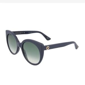 Gucci Cat Eye Navy Sunglasses 55mm with Case - NWT